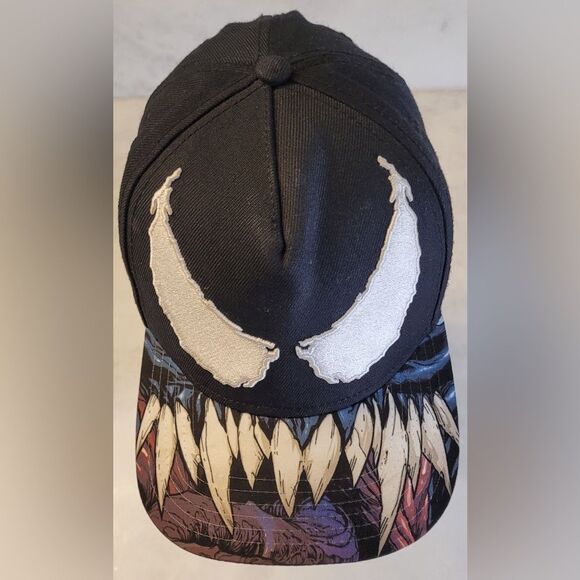 Marvel Bioworld Sublimated Venom Face Snapback Baseball Cap - Picture 1 of 5